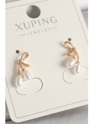 Ayder Timya Pirinç Rose Renk İnci Detay Düğüm Model Kadın Küpe (Timya/1395) 191617