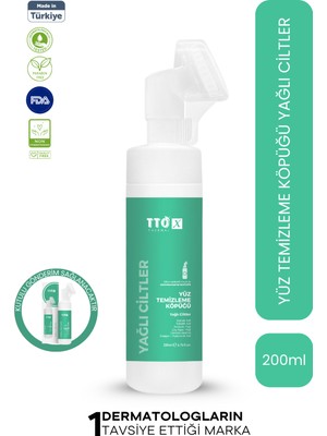 Tto x Yağlı Ciltlere Özel Çay Ağacı Içeren Aplikatörlü Yüz Köpüğü