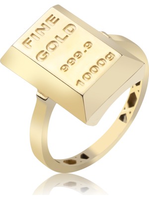 Harem Altın 14 Ayar Külçe Yüzük HSM10034