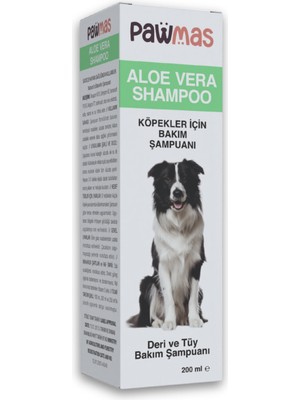 Pawmas Hassas Ciltler ve Tüy Bakımı Için Aloe Vera Şampuan 200 ml