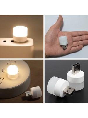 Bak Gel Al 10'lu USB Mini LED Gece Lambası – Priz ve Powerbank Uyumlu Tak Çalıştır Işık
