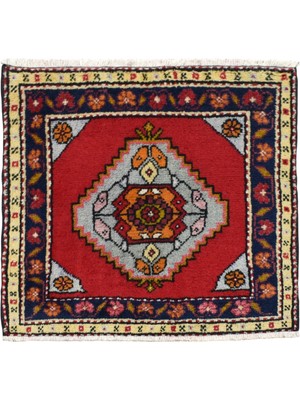 Kilim Antik El Dokuma Köşe Minderi Kare Yün Halı 0800 - Yeni - Çok Renkli