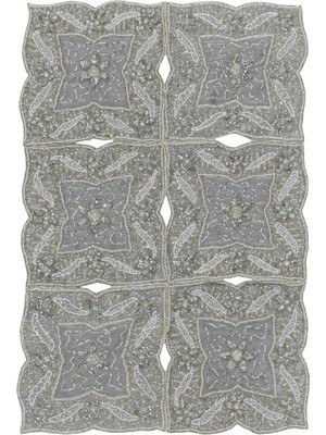 Kilim Antik El Işi Ince Kum Boncuklu Sehpa Fiskos Masa Örtüsü 0882 - Yeni - Çok Renkli