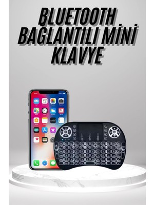 Kablosuz Türkçe Q Klavye Rgb Işıklı Televizyon Ps3 Dokunmatik Mouse Lowell Home - 7899631