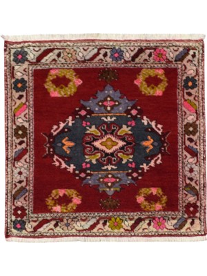 Kilim Antik El Dokuma Mucur Kırşehir Köşe Kare Yün Halı 0821 - Antika - Çok Renkli