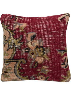 Kilim Antik El Dokuma Dekoratif Halı Kırlent Yastık Kılıfı 1225 - Vintage - Çok Renkli