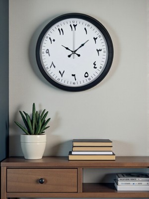 Sylar Siyah Arapça Rakamlı 40 cm Metal Duvar Saati