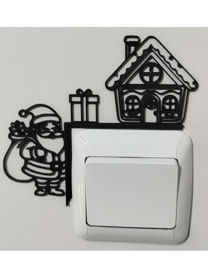 KLC Tasarım Priz & Lamba Anahtarlığı Duvar Süsü, Köşelik Duvar Dekoru, Yüksek Kalite 3D Baskı