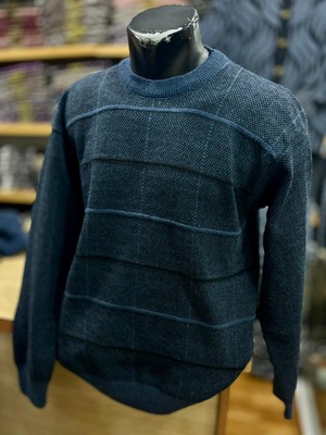 TCR Erkek Triko Yuvarlak Yaka Desenli Kazak