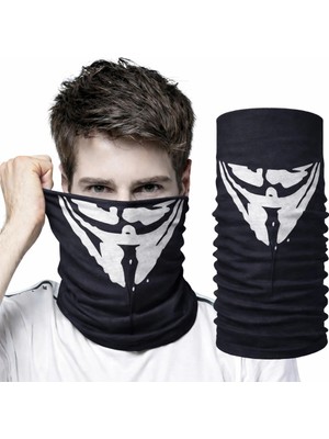Datatek Vendetta Maskesi Desenli Baf Bandana – Çok Amaçlı Yüz Boyunluk Bandana 4 No