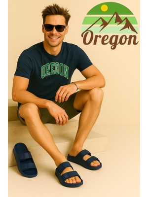 Oregon Shoes Feelup Comfort Eva Erkek Deniz Günlük Cırtlı Terlik Laci
