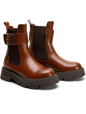 Emienza Glow Vegan Deri Toka Detaylı Bayan Bot