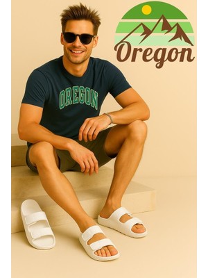 Oregon Shoes Feelup Comfort Eva Erkek Deniz Günlük Cırtlı Terlik Ekru