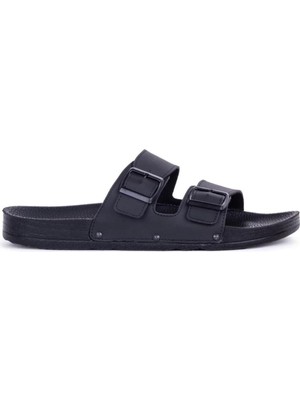 Pierre Cardin Erkek Çift Tokalı Terlik Siyah PC-7038-7241