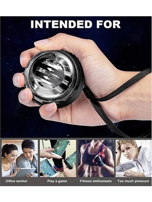 Tuncel Store Gyro Ball El Bilek Egzersiztopu Otomatik Jiroskop Kol Kuvvet Spor Ekipmanı (5389)