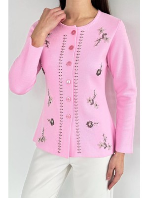 Gülseli Taşlı Triko Hırka P-00018221