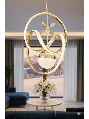 St Aydınlatma Siena 3 Renk Ledli Modern Özel Tasarım Sarkıt Ledli Avize