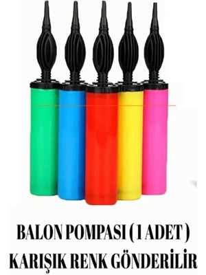Güzelyüz Avm Balon Şişirme Pompası 1 Adet | El Tipi Pratik Kullanım | Karışık Renk
