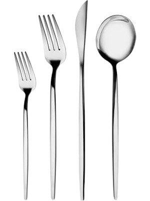 Apricot Faro 24 Parça 6 Kişilik Çatal Kaşık Bıçak Kutulu Metal