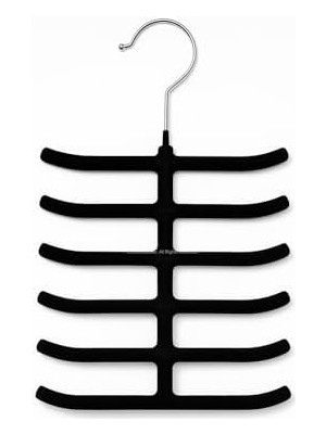 Kaymaz Kadife Kravat Askısı 3'lü Paket, 12 Kancalı Dolap Içi Düzenleyici Seti, Metal Kancalı, Kemer, Şal, Fular ve Aksesuar Için Yer Tasarruflu Pratik Organizer Askılık