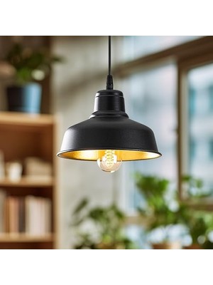 Siyah Tekli Sarkıt Aydınlatma, Ev, Ofis, Cafe, Restoran Avizeleri, E27 Duy