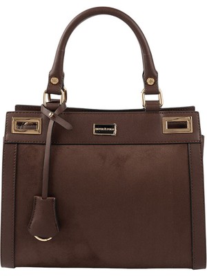 Silver Polo  Kadın Omuz Çantası 1174-48587 Sılver Polo Bayan Çantası M12 Kahve-Mat Kahve