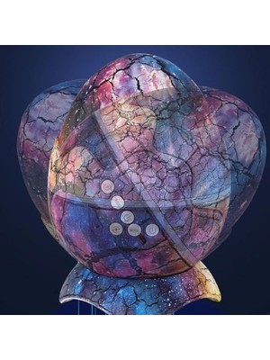 Dinozor Yumurtası Gece Masa Lambası Bluetooth Hoparlör LED Lamba  Projektör LED Işık Yatak Odası Iç Mekan Aydınlatma Dekoratif Işık 16CM x 12CM K890 Mor