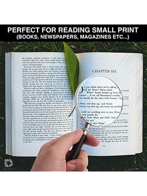 Deluxe Products Klasik Elde Taşınır Büyüteç - Seyahat Için Taşınabilir Kompakt Tasarım ve Küçük Baskı ve Hobi Okumaları Okumak Için 3x Büyütmeli 3" Cam Lens, Siyah, (SON-DP-8119)
