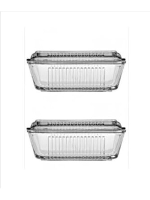 Cam Tereyağı Saklama Kabı 2 Li Tereyağlık 97711