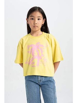 DeFacto Kadın Günlük Stil Geniş Paça Short Sleeve Body (24 Hs) Düz Desenli