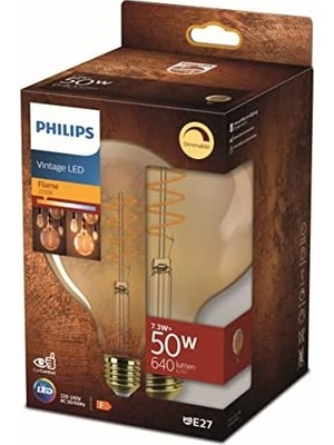 Ledcla 50W G120 E27 2200K Sarı Işık Gold Dim Edilebilir Filament LED Ampul