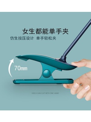 Masa Üstü Lamba Kıskaçlı Özel Tasarım Koni Kablolu Gece Masa Lambası Dokunmatik 3 Farklı LED Işıklı Kitap Okuma Işığı YS580 Beyaz Renk (Beyaz)