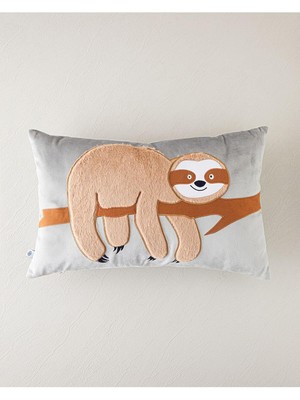 Faultier Bebe Dekoratif Kırlent 35X55 cm Açık Gri