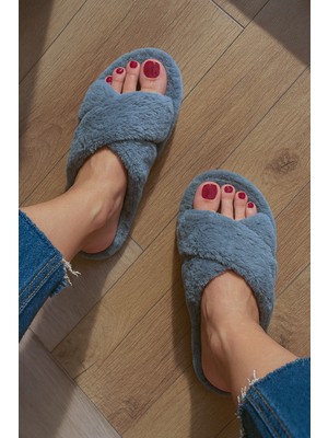 Nmoda Kadın Ev Terliği Peluş Terlik Çeyiz Terliği Bohça Terliği Ses Yapmaz Taban