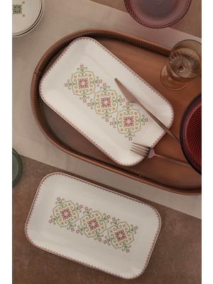 Minas 2 Parça 32X20 Santimetre Kayık Tabak, Goblen