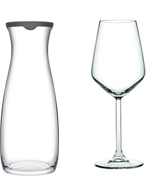 Kırmızı Şarap Kadehi, 2'li, 350 cc + Amphora Karaf