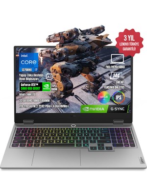Lenovo Loq 15IRX10 83JE00LFTR-07 I7-13700HX 32GB Ddr5 1tb+1tb SSD RTX5060 8gb 15.6" IPS 144Hz Freedos