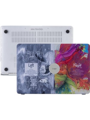 Air Kılıf 13 Inç Beyin Desenli Brain (Eski Usb'li Model 2010-2017) A1369 A1466 ile Uyumlu Gri