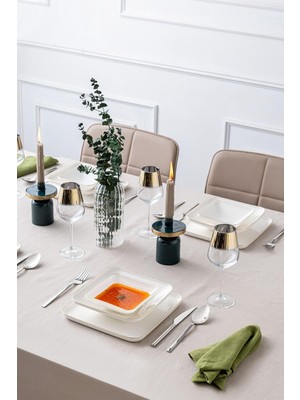 Istanbul Nadide 18 Parça Kare Yemek Takımı