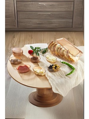 Ahmet Organizerli Kahvaltılık 7 Parça, Bakır, Bakır