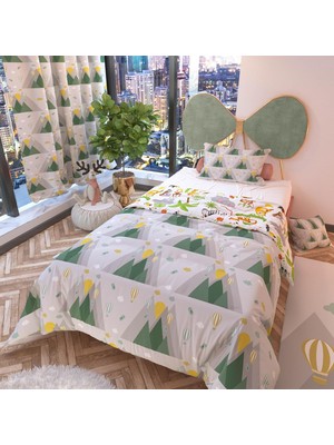 Kuş Vadisi Çift Taraflı Çocuk Nevresim Takımı Polycotton