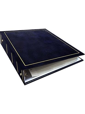 Albums Manyetik Self-Stick 3 Halkalı Fotoğraf Albümü 100 Sayfa (50 Yaprak), Lacivert
