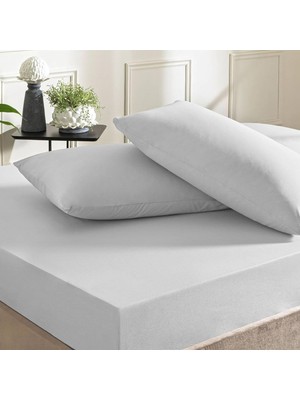 Pamuk Rf Düz Basic Çarşaf Gri Tek Kişilik