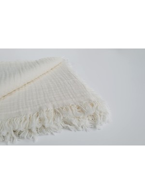 Müslin Bebek Battaniyesi, Erkek & Kız Bebekler Için Nefes Alabilen Cilt Dostu Bebek ve Çocuk BATTANIYESI,,%100 Pamuk, 4 Katlı Organik Bebek Battaniyesi 110”X 110” (Ekru)