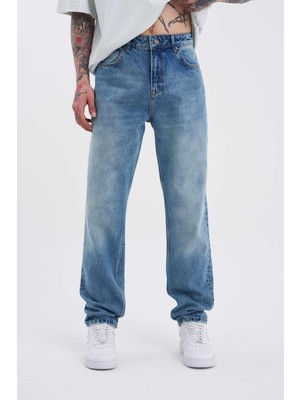 Machinist Erkek Old Still Jean Pantolon Mavi