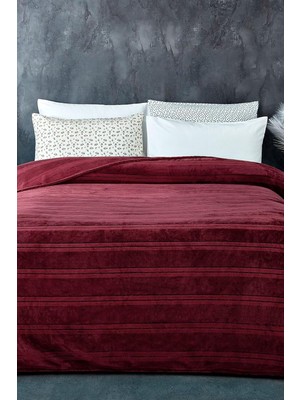 Yumuşak Tek Kişilik Battaniye 150X230 cm Kırmızı