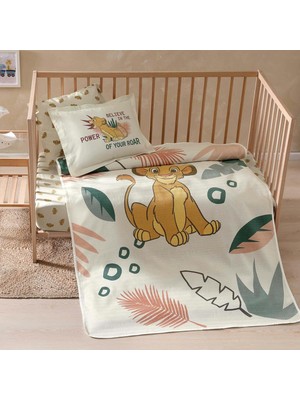 Lion Power Lisanslı Karakter BASKILI%100 Pamuk Pike Takımı, Çok Renkli, Küçük Tek Kişilik (Pike: 100X150 Cm/ Çarşaf: 80X140 Cm/yastık Kılıfı: 50X70 Cm)