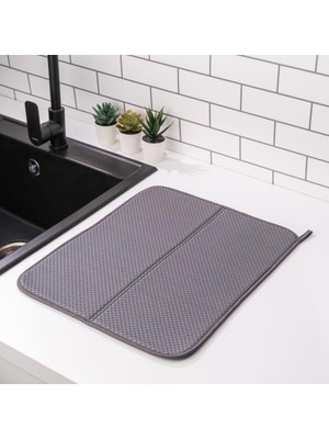 Mutfak Tezgahı Için Bulaşık Kurutma Paspasları, Çeşitli Amaçlar Için Süper Emici Mikrofiber Bulaşık Süzgeci, Şık ve Etkili, Hızlı Kuruyan Bulaşık Matı, 43 cm x 35 Cm, Anhracite