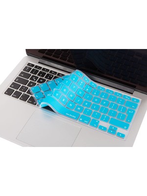 MacBook Silikon Klavye Kaplama Ince Silikon Film Kılıf Air Pro Eski USB Li Modeller 2008-2017 Yılı Uyumlu Avrupa Ingilizce Uk Enter Dizilim Koryucu Film Açık Mavi