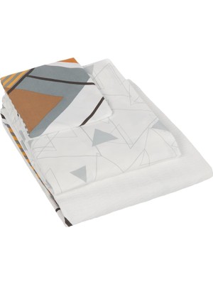 Dante Geometrik DESENLI%100 Pamuk Pike Takımı, Taba, Tek Kişilik